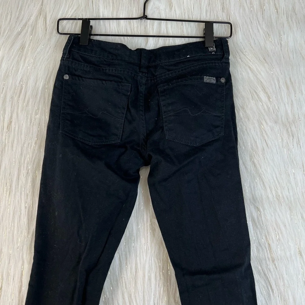 7 For All Mankind Kids Roxanne Skinny Jeans Black Stretch Low Rise Denim 12